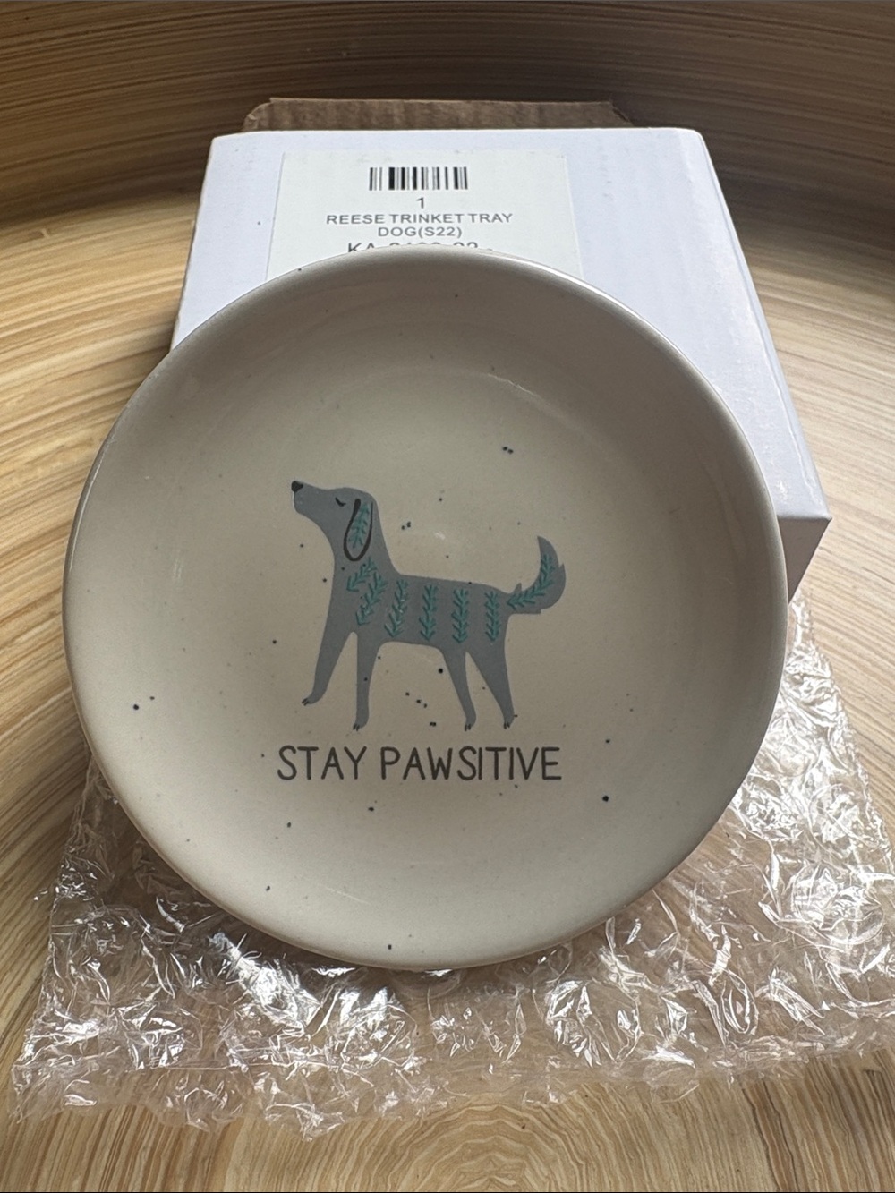 12 Count Stay Pawsitive Trinket Tray Ring Dish